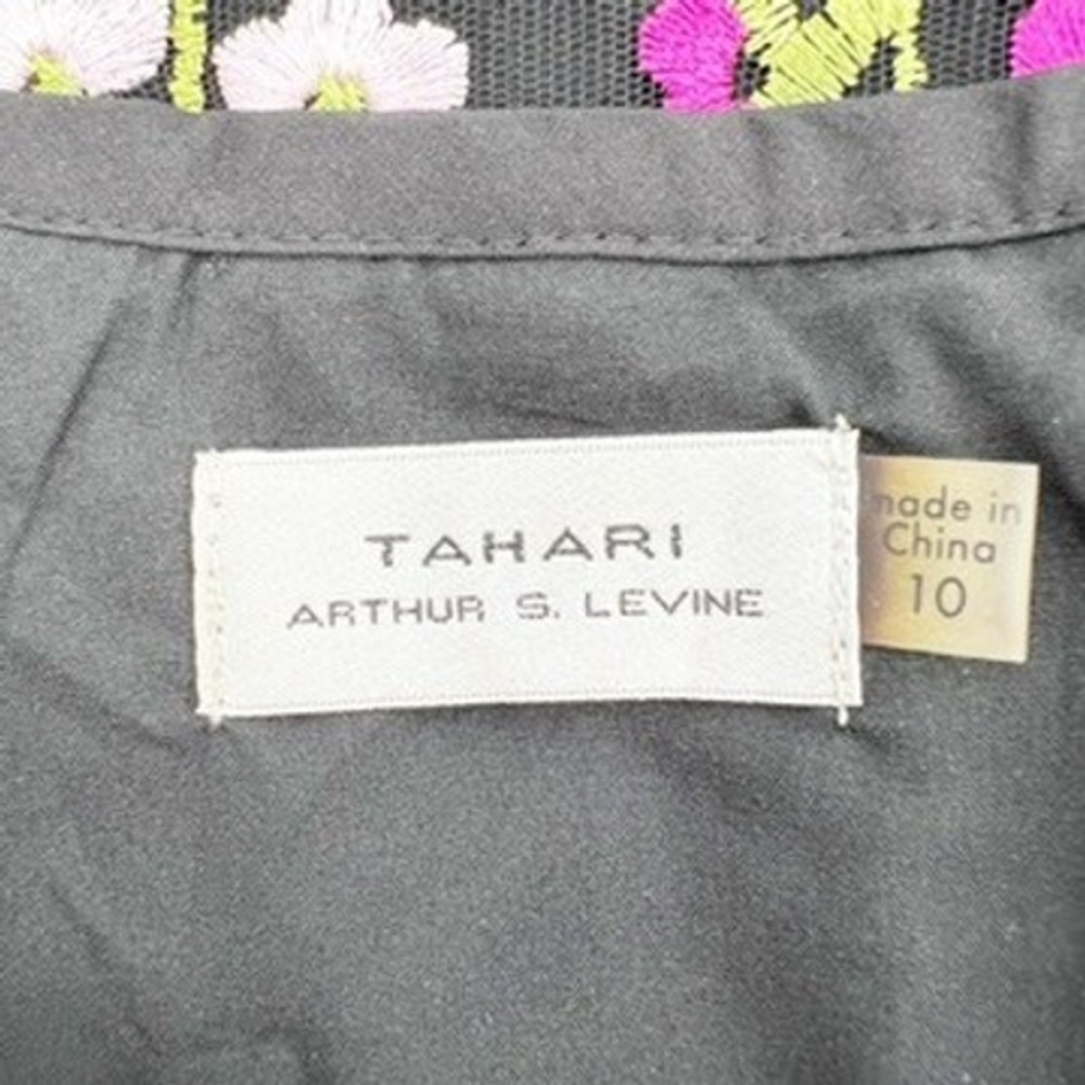 Tahari Arthur S Levine Womens Size 10 Black Floral Embroidered Pencil Skirt Lace - Picture 5 of 5